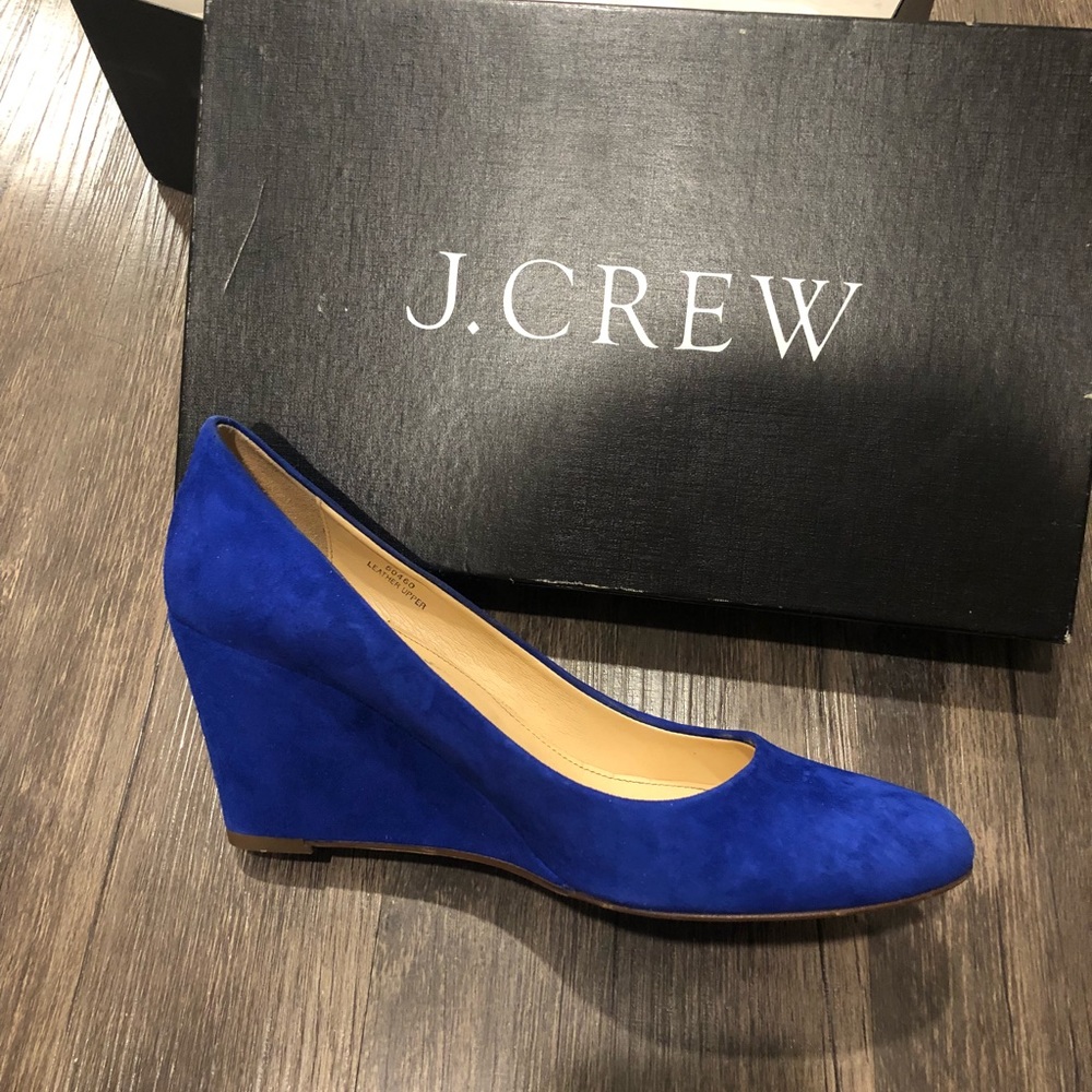 Cobalt Blue Suede Jcrew Shoes